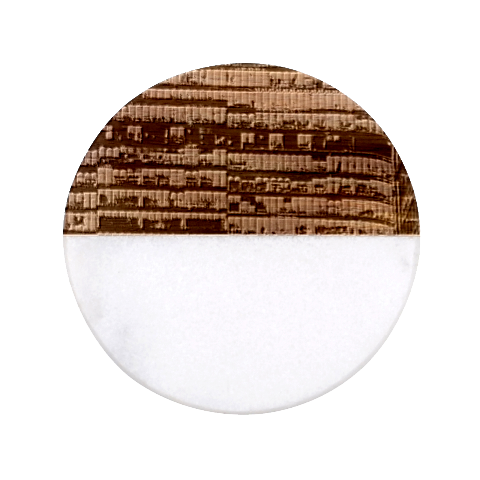 Texture Pattern Classic Marble Wood Coaster (Round)  from UrbanLoad.com Front