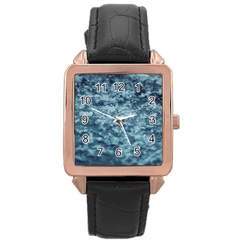 Texture Reef Pattern Rose Gold Leather Watch  from UrbanLoad.com Front