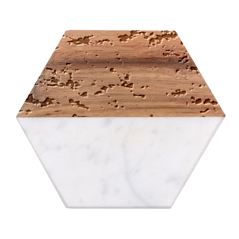 Texture Reef Pattern Marble Wood Coaster (Hexagon)  from UrbanLoad.com Front