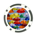 Umbrellas Colourful Poker Chip Card Guard