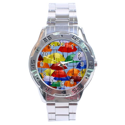 Umbrellas Colourful Stainless Steel Analogue Watch from UrbanLoad.com Front