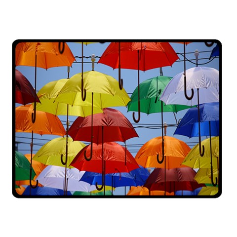 Umbrellas Colourful Fleece Blanket (Small) from UrbanLoad.com 45 x34  Blanket Front