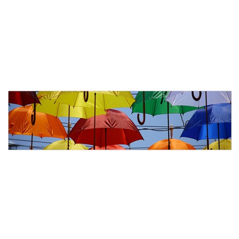 Umbrellas Colourful Oblong Satin Scarf (16  x 60 ) from UrbanLoad.com Front