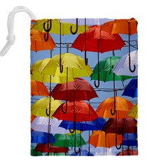 Umbrellas Colourful Drawstring Pouch (4XL) from UrbanLoad.com Back