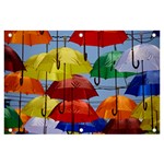 Umbrellas Colourful Banner and Sign 6  x 4 