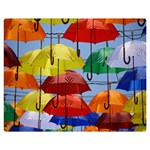 Umbrellas Colourful One Side Premium Plush Fleece Blanket (Medium)