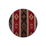 Uzbek Pattern In Temple Rubber Coaster (Round)