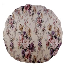 Vintage Floral Pattern Large 18  Premium Round Cushions from UrbanLoad.com Front