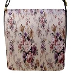Vintage Floral Pattern Flap Closure Messenger Bag (S)