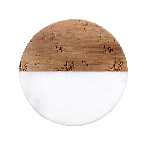 Vintage Floral Pattern Classic Marble Wood Coaster (Round)  from UrbanLoad.com Front