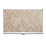 Vintage Wallpaper With Flowers Business Card Holder