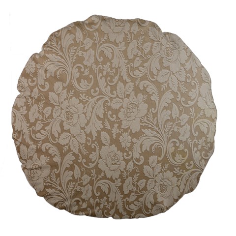 Vintage Wallpaper With Flowers Large 18  Premium Flano Round Cushions from UrbanLoad.com Front