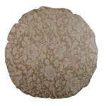 Vintage Wallpaper With Flowers Large 18  Premium Flano Round Cushions