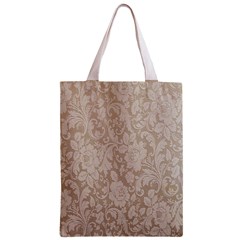 Vintage Wallpaper With Flowers Zipper Classic Tote Bag from UrbanLoad.com Front