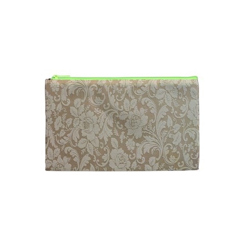 Vintage Wallpaper With Flowers Cosmetic Bag (XS) from UrbanLoad.com Front