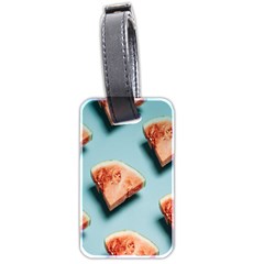 Watermelon Against Blue Surface Pattern Luggage Tag (two sides) from UrbanLoad.com Front