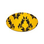 Yellow Regal Filagree Pattern Sticker (Oval)