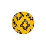 Yellow Regal Filagree Pattern Golf Ball Marker