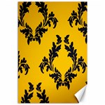 Yellow Regal Filagree Pattern Canvas 12  x 18 