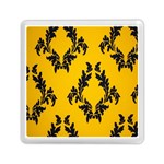 Yellow Regal Filagree Pattern Memory Card Reader (Square)