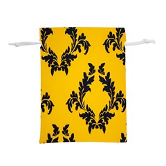 Yellow Regal Filagree Pattern Lightweight Drawstring Pouch (S) from UrbanLoad.com Back