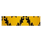 Yellow Regal Filagree Pattern Banner and Sign 4  x 1 