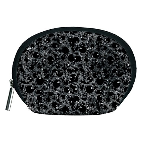 Black And Alien Drawing Motif Pattern Accessory Pouch (Medium) from UrbanLoad.com Front
