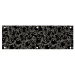 Black And Alien Drawing Motif Pattern Banner and Sign 6  x 2 