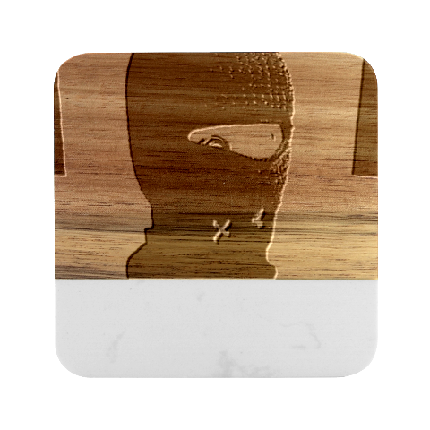Hood 2 Marble Wood Coaster (Square) from UrbanLoad.com Front