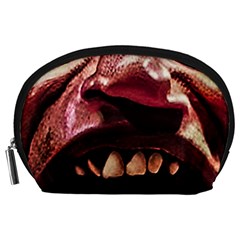Scary Man Closeup Portrait Illustration Accessory Pouch (Large) from UrbanLoad.com Front