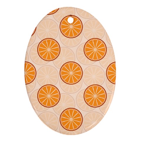 Orange Slices! Ornament (Oval) from UrbanLoad.com Front