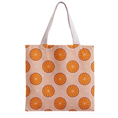 Orange Slices! Zipper Grocery Tote Bag from UrbanLoad.com Back