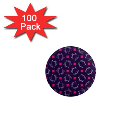 Geometric Pattern Retro Style 1  Mini Magnets (100 pack)  from UrbanLoad.com Front