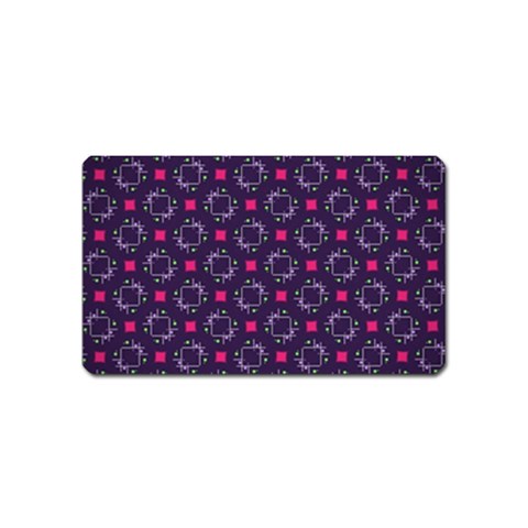 Geometric Pattern Retro Style Magnet (Name Card) from UrbanLoad.com Front
