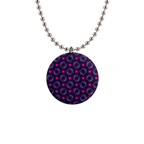 Geometric Pattern Retro Style 1  Button Necklace from UrbanLoad.com Front