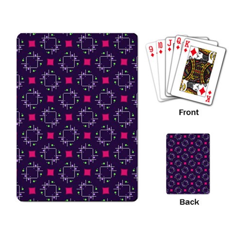 Geometric Pattern Retro Style Playing Cards Single Design (Rectangle) from UrbanLoad.com Back