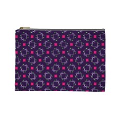 Geometric Pattern Retro Style Cosmetic Bag (Large) from UrbanLoad.com Front