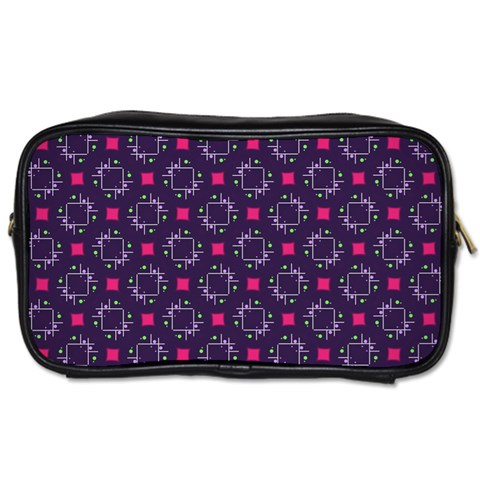 Geometric Pattern Retro Style Toiletries Bag (Two Sides) from UrbanLoad.com Front