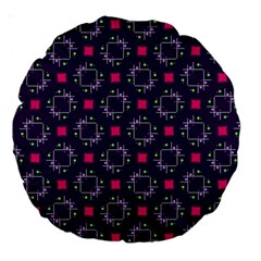 Geometric Pattern Retro Style Large 18  Premium Round Cushions from UrbanLoad.com Front