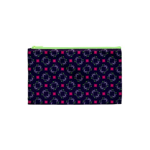 Geometric Pattern Retro Style Cosmetic Bag (XS) from UrbanLoad.com Front