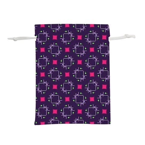 Geometric Pattern Retro Style Lightweight Drawstring Pouch (S) from UrbanLoad.com Front