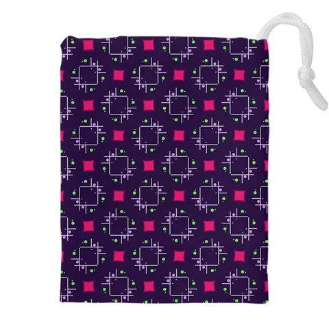 Geometric Pattern Retro Style Drawstring Pouch (4XL) from UrbanLoad.com Front