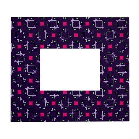 Geometric Pattern Retro Style White Wall Photo Frame 5  x 7  from UrbanLoad.com Front