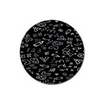 Background Graphic Abstract Pattern Rubber Round Coaster (4 pack)