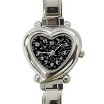 Background Graphic Abstract Pattern Heart Italian Charm Watch