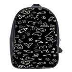 Background Graphic Abstract Pattern School Bag (Large)