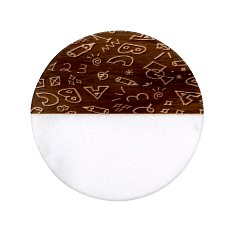 Background Graphic Abstract Pattern Classic Marble Wood Coaster (Round)  from UrbanLoad.com Front