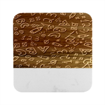 Background Graphic Abstract Pattern Marble Wood Coaster (Square)