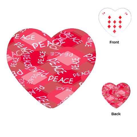 Background Peace Doodles Graphic Playing Cards Single Design (Heart) from UrbanLoad.com Front