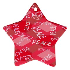 Background Peace Doodles Graphic Star Ornament (Two Sides) from UrbanLoad.com Back